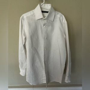 Michael Kors white long sleeve button down dress shirt size 8 (like new)